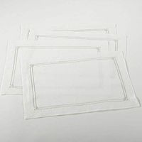 Saro Placemat, 14"x20", Ivory, 4 Pieces