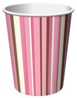 Blush Stripes Paper Cups