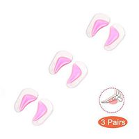 Arch Support Shoe Insoles for Flat Feet, Gel Arch Inserts for Plantar Fasciitis, Adhesive Arch Pad for Relieve Pressure and Feet Pain- 3 Pairs (Pink)