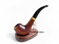 Gift Set - Classic Wooden Tobacco Smoking Pipe of Pear and Stand, Designed for Pipe Smokers. The Best Price Offer in FPS
