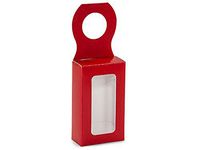 Pack Of 6, Small Red Bottle Hanger Favor Solid Box 2-1/4 X 1-1/8 X 3-7/8"