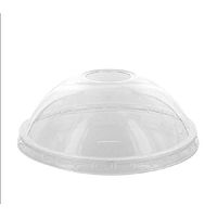 Clear Dome Lid for Soup Cups (Case of 500), PacknWood - Transparent Plastic Disposable Lids for Kraft and Newspaper Printed Buckets (Diameter 5.9") 210GKLDZ114
