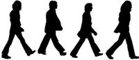 SoCool - The Beatles Rock Band Silhouettes - Vinyl - 6" wide (color: BLACK) decal laptop tablet skateboard car windows sticke