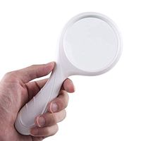 Loupe 10X Handheld Illumination Magnifier with LED Light HD Lens ABS for Book Reading Magazine Jewelry Appraisal Mini White 172mm Diameter Magnifying Glass