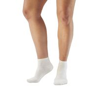 Ames Walker AW Style 140 Coolmax 20 30 mmHg Compression Anklet Socks White MD