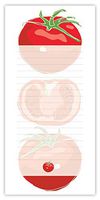Quire Magnetic Shopping List Notepad - Tomatoes Design - 50 Sheets - Size 210mm x 100mm
