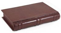 Dolce Sogni Italian Brown Leather Book Travel Humidor and Humidifier Set
