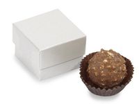 Rigid Truffle Candy Boxes - Single Truffle Boxes Pearl 1-5/8x1-5/8x1-1/4" - 2 Pc Box - (3 Packs; 24 Per Pack) - WRAPS-TBR1PL