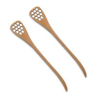 GOODFEER 2Pcs Honeycomb Hollow Honey Spoon Convenient for Serving Honey