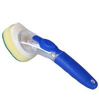 YAYUMI Kitchen Dish Washing Up Brush Sponge with Liquid Dispenser Handle Scourer Refill,26 x 21cm