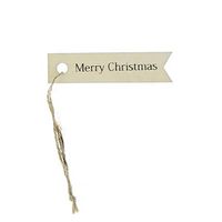 HomArt Gift Wood Hangtag - Box of 12 (Merry Christmas)