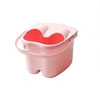 Foot Tub Thickening Portable Baby Footbath Foot Massage Foot Relief Fatigue Family @Fan,Pink,S