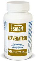 Supersmart - Resveratrol 20 mg - Powerful Antioxidant Found in Red Grapes | Non-GMO - 90 Vegetarian Capsules