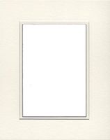 Pack of (2) 16x20 Double Acid Free White Core Picture Mats Cut for 11x14 Pictures in Cream and Cream