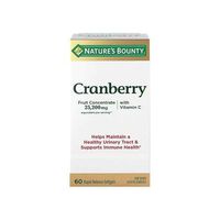 Natures Bounty Triple Strength Cranberry 25,200mg with Vitamin C, 120 Softgels (2 X 60 Count Bottles)