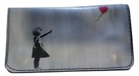 Tobacco Case Pouch Synthetic Leather Smoke for Rolling Cigars Girl with Fly Heart Baloon
