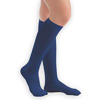 Men's Compression Trouser Socks Pair, Moderate 15-20 mmHg, Navy, Large - Made in The USA