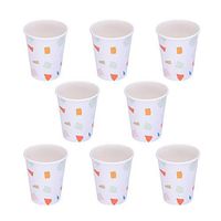 8pcs/Pack 270ml Printed Disposable Paper Cups Colorful Printing Party Cups for Water Juice Coffee Tea