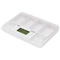 Aexit Digital Time Medication Aids Display Pill Box Medicine Storage Container Reminder Case 8 Alarm Pill Dispensers & Reminders 2 Day