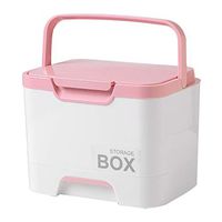 Medicine box Multi-Layer First Aid Kit Medicine Storage Box Family Portable FANJIANI (Color : Pink)