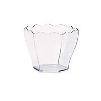 PacknWood Flower Shaped Clear Plastic Cup with Waved Top, 1.75" Height, 2" Diameter (Case of 600)
