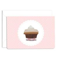 Dolce Blank Glitter Note Card - Vanilla (1 Folded Note Card + 1 Envelope) - Cupcake | Rungtong & Co. Stationery Line