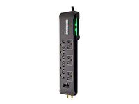 Minuteman MMS686SCT Slim line Series Surge Protector, AC 120 V, 1.8 kW, 8 Output connectors