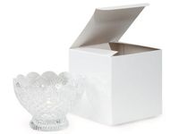 WHITE GLOSS Gift Boxes 6" x 6" x 6"100% Recycled ~ 1 Piece Box (1 unit, 100 pack per unit.)