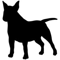 Miniature Bull Terrier Dog Decal Sticker (Black), Decal Sticker Vinyl Car Home Truck Window Laptop