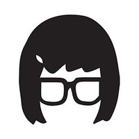 Bob's Burger Cartoon Tina Belcher 5.5" Tall Decal Sticker for Laptop Car Window Tablet Skateboard - Black Color