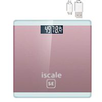 Zhang Xiao Hong Shop Digital Electronic scale human scale health scale rechargeable square portable tempered glass