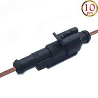 YETOR Way Car Waterproof Electrical Connector,1 pin Plug Auto Electrical Wire Connectors with Wire 16 AWG Marine for Car, Truck, Boat, and Other Wire Connections.(10 Pack)