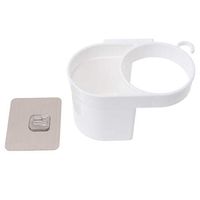 eletyuty Hair Dryer Rack 1 Piece Plastic Sticky Hair Dryer Holder Rack Wall Adhesive Mount Bathroom Blower Shelf