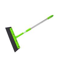 2019 New -Broom Sweeper, Multi-Function Carpet and Floor Sweeper Hand Push Magic Long Handle Rubber Bristles Sweeper Dust Hair Bathroom Wiper Broom Rotate Connector Tool (Green)