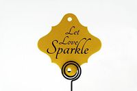 36pc Wedding Sparklers Tags - Let Love Sparkle - Fine Gold Color Shimmer Paper
