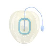 vmree Sitz Bath, Over The Toilet Perineal Soaking Bath, Postpartum Care, Hemorrhoid Treatment, Ideal for Post-Episiotomy Patients, Universal Fit, Oval, Oblong or Elongated Toilets, Foldable (Blue)