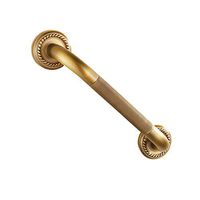 Zhen guo Shower Grab Bar With Rotating Flange For Bathroom, Brushed Brass Rail Anti-Slip Grip, And Carved Base, Toilet Safety Rails, Bathtub Safety Handrail For Handicap/elderly (Size : L 13.7 inch)