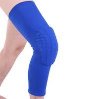 MIRC Honeycomb Anti-Collision Knee Pads Outdoor Sports Equipment, Long Anti-Collision Breathable Heat Wicking for Basketball, Basketball, Badminton Outdoor Sports,Blue,M