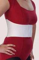 Rib Belt - Medium Female 6" Elastic with the addition of darts to reduce roll over.Female belt contoured to fit female form. Hook & loop closure.