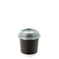 Coffee Cup Lids - Pewter Gray - Plastic - Disposable - Fits 4 oz Coffee Cups -  500ct Box - Restaurantware