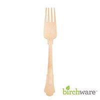 Elegant Compostable Wooden Forks, Biodegradable Party Supplies for Any Graduation, Luau, Fiesta, Tea Party, and More, Fancy Craft Supplies for Kids and Adults - Birchware (100 Forks)