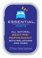 VitaThinQ, Essential Mints, Bedtime Peppermints, Sleep aid with Melatonin and GABA, HFCS Free, Gluten Free, Non GMO, Vegan, GABA and Melatonin Supplement, Eighty Mints