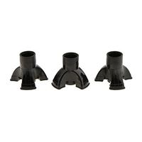 3pcs Black Crutch Tips Anti-Skid Rubber Cane Crutch Walker Tips End Feet Set for Crutches Pole Bottom - Black, 22mm