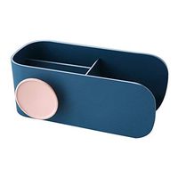 ETERLY Bathroom Hair Dryer Stand - Punch Free Hair Dryer Storage Rack - Dark Blue - Plastic Hair Dryer Bracket - for Bedrooms Or Hairdressers, Hotels, Nail Salons