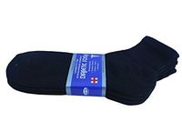 J&J 3, 6, or 12 Pairs Diabetic Circulatory Health Men's Cotton Ankle Socks ALL SIZE (Black 3Pack, 9-11)