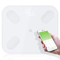 WMM-weighing scale Smart Body Fat Analyzer Scales - Digital Weighing Bathroom Scales, High Precision Measuring for BMI, Visceral Fat, Muscle,etc (Color : White)