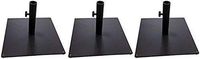 Tropishade Steel Plate Umbrella Base, 36 lbs, Black (Pack of 3)