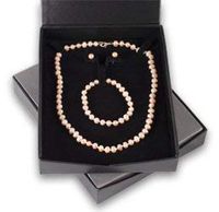 CrystalAge Peach Pearl Jewellery Gift Set