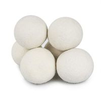 Richgra Eco-Friendly Organic Wool Dryer Balls XL 6-Pack 100% New Zealand Wool Natural Fabric Softener for 1000+ Loads