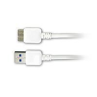 Synergy Digital USB Cable Compatible With Samsung SM-G900V Cell Phone USB Cable Micro USB 3.0 Sync Charge Data Cable- 3ft White